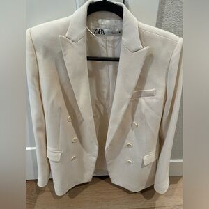 Zara white blazer